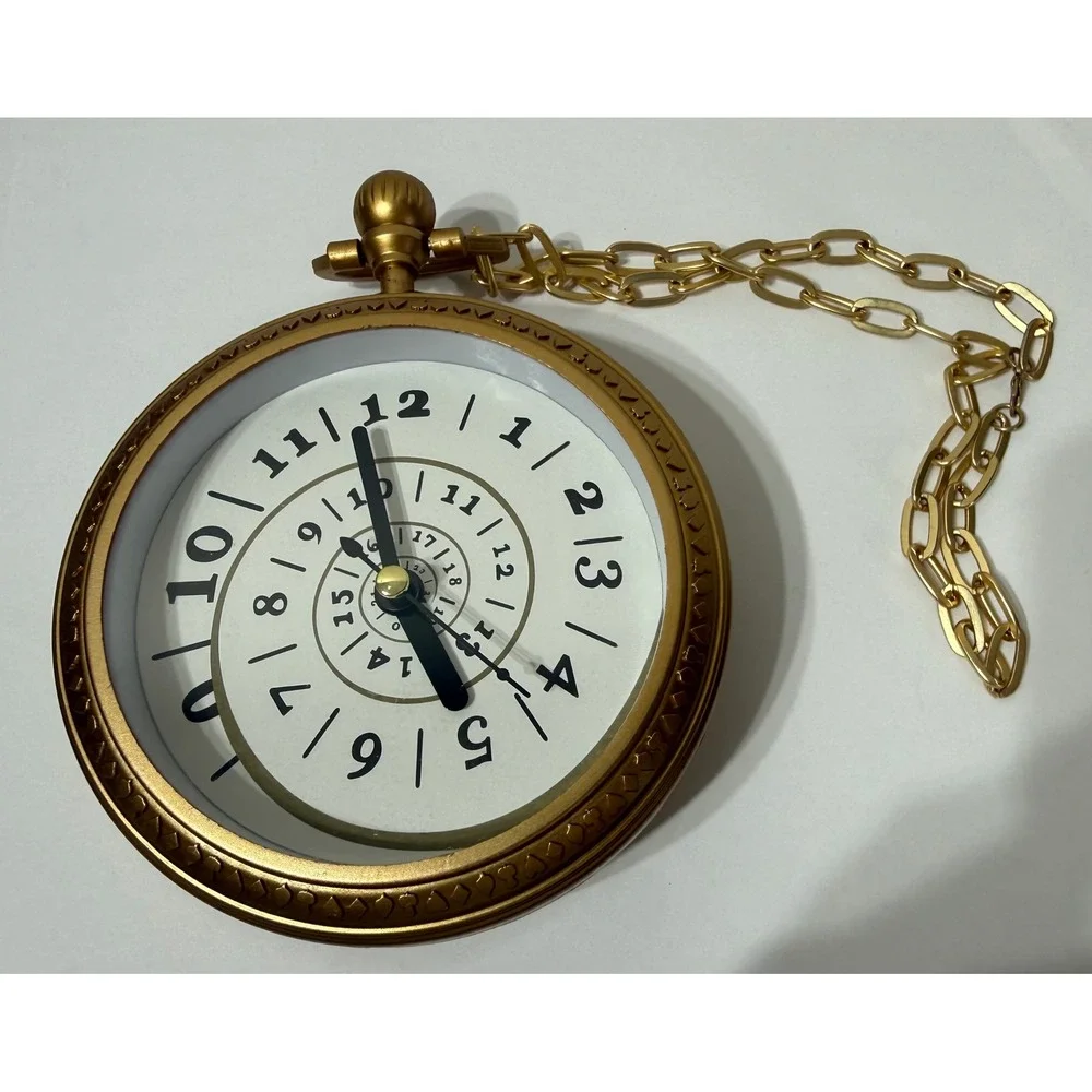 Disney Descendants Rise of Red Pocket Watch Gold Spiral Face Cosplay Prop 5in